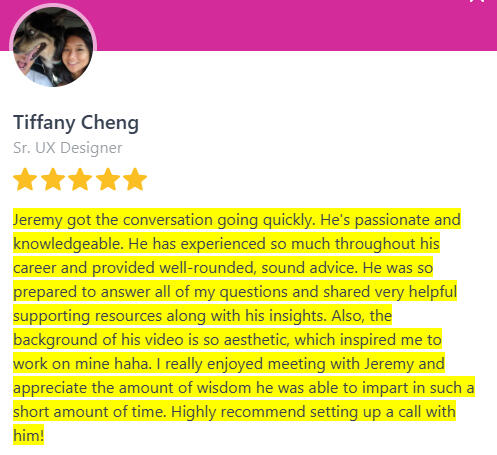 Sr. UX Designer feedback Sr. UX Designer feedback